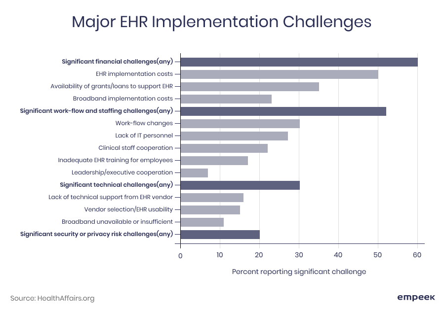 EHR implementation challenges