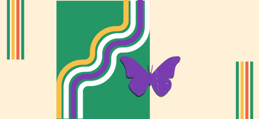 illustration of a butterfly and sleek lines as a symbol of good Clinician Experience